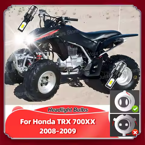 2x High Power LED Headlight 90W H6 Bulbs For Honda TRX 700XX 2008 2009 Lights 6000K 12V