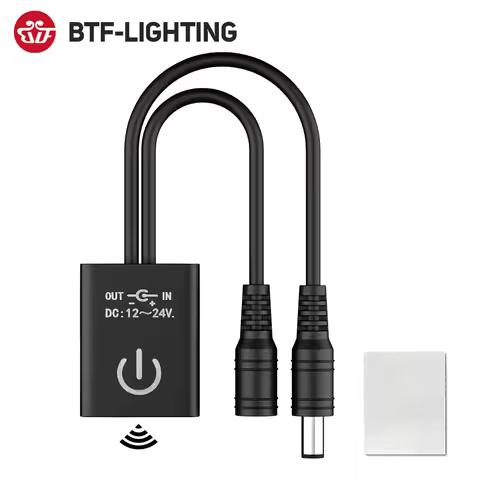 IR Motion Sensor Switch ON/OFF 3A DC12V 36W 24V 72W Metal Case DC Plug LED Light Strip Waving Infrar