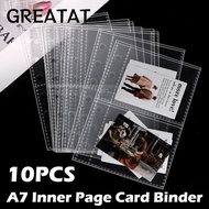 GREATAT Multiple Pockets Sleeve, PP Acid Free A7 Photocard Binder Sheets, Transparent Kpop Photocard