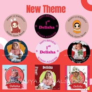 Round And Square Birthday sticker Contains 48 Stickers