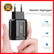 [PROMO] - ECLE ADAPTOR CHARGER FAST CHARGING 3 USB PORT QUICK CHARGE