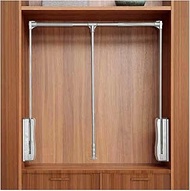 Pull Down Closet Rod, Aluminum Alloy Liftable Clothes Hanger for Cabinet with Inner Width 21.65 to 4