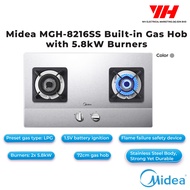 Midea Burner Gas Hob MGH-8216SS With 5.8kW