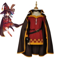 KonoSuba God's Blessing on This Wonderful World Megumin Cloak Dress Uniform Outfit Anime Cosplay Cos