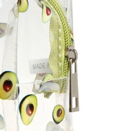 ♞,♘,♙DAPHNE Gift Avocado Flower Peach Waterproof Clear Transparent Makeup Bags for Women Girls Pouc