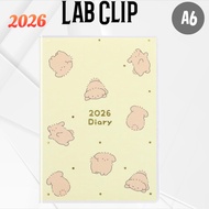 Labclip A6 Monthly Planner 2026 - Type 3 Round Animal Design (Pink/Blue) Starting October 2025【Direc