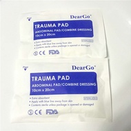 แผ่นบาดแผลทางการแพทย์ 10 ชิ้นแผ่นหน้าท้องแผ่นผ่าตัดแผลดูดซึมรวมกัน Hemostatic Pad ห้ามเลือด 10x20 ซม