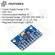 Yzz> 9-Axis Attitude Three-Axis Electronic Compass Acceleration Gyroscope Sensor Module