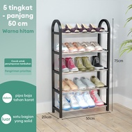 LG Rak Sepatu Sandal 5 Dan 4 Tingkat Penyimpanan Multifungsi Tempat Sepatu Bahan Plastik & Stainless