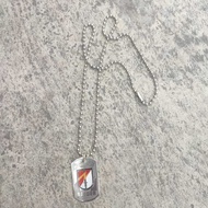 Dog tag, army necklace, stainless steel raider logo