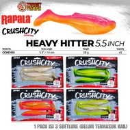 Lure Toman RAPALA CRUSH CITY HEAVY HITTER 14CM 28GR Paddle Tail Pack of 3