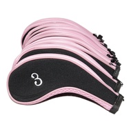 10pcs Zipper Long Neck Number Neoprene Golf Head Cover Fit Iron Wedge Golf Club Head Covers 3 4 5 6