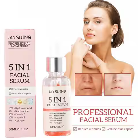 5 In 1 Face Serum Moisturizing V C Hyaluronic Acid Facial Serum Shrink Pores Skin Care 1/3/5/10pcs