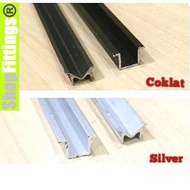 Sliding Wardrobe Door Rail Sliding Wardrobe Door Rail Anodize Brown 2 3 Meters