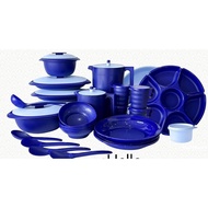 Tupperware Royale Blue Microwaveable Tabble ware Serving Set Plate Bowl Jug Mug Pinggan Mangkuk Set 