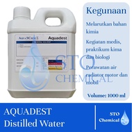 Aquadest 1 Liter / Distilled Water / Pure Water / Aquades / Akuades / Air Suling / Air Radiator / Air Aki