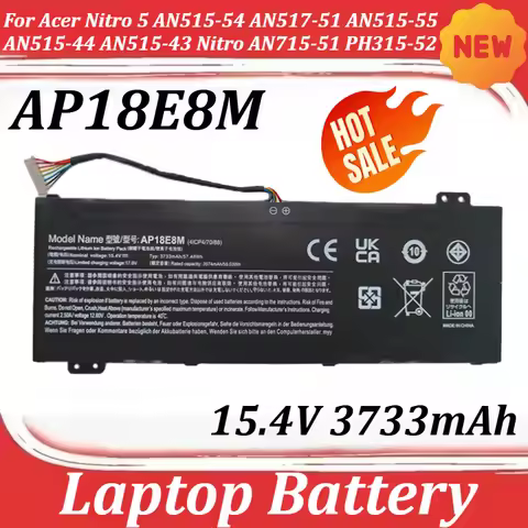 AP18E8M 15.4V 3733mAh Laptop Battery for Acer Nitro 5 AN515-54 AN517-51 AN515-55 AN515-44 AN515-43 N