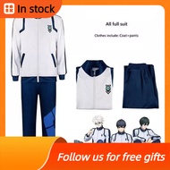 ZZDD เสื้อกันหนาว เสื้อวอร์ม คอสเพลย์ Reo Nagi Bachira Isagi Chigiri มีซิปล็อค สีฟ้า สําหรับปาร์ตี้ฮ