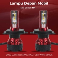 2 PCS LED Car Headlight H4 Car Headlight ZES 12000 Lumens 55W Waterproof H4 Car and Motorcycle Led H