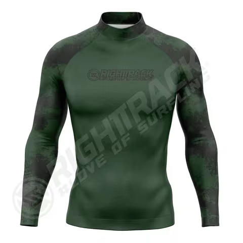 Men's Surfing Shirt CAMO Lycra Rashguard Sportswear Beach UV Protection Swimwear UPF50 Clothes