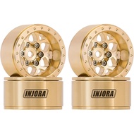 INJORA 1.0 Brass Beadlock Wheel -4.7mm Offset Rim for TRX4M Ascent18 SCX24 FCX24 1/24 1/18 RC Upgrad