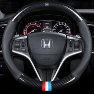 [FACTORY PRICE]Honda Car City Civic FC FD Jazz WRV BRV CRV HRV Carbon Fiber Leather Steering Cover Penutup Stereng