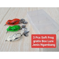 3 Pcs Soft Frog Free Lure Box Soft Plastic Lure Frog Lure