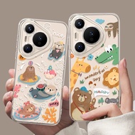 Cartoon Swimming Bear Suitable iPhone Phone Case Applies iPhone 16 Pro Max/17 Pro/15/14 Pro Max/13 P