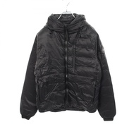 【二手】CANADA GOOSELodge 黑標連帽羽絨服，5078MB，黑色尼龍夾克