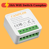 Bộ chuyển đổi công tắc và ổ cắm Smart Switch Wifi mini Camplos 16A Công tắc ổ cắm wifi tuya không dâ