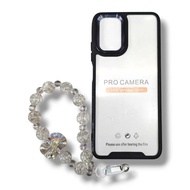 [ Oppo A54 4G / A55 4G / A74 4G / A76 4G / A98 5G Case ] Transparent Hard Case Pro Camera + Flower B