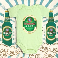 Haginbaby Food Theme Tsingtao Beer Baby Onesie Monthly Milestones Romper for Baby
