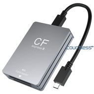 2 in 1 CFexpress Type B&SD Card Reader Portable CF Express Reader Dual-Slot with USB C To USB C/A Ca