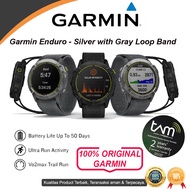Garmin Enduro - Silver with Gray Loop Band - Smartwatch Original Resmi