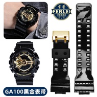 RP8L [China Delivery] Suitable for g-shock Casio Watch Strap GA110 Black Gold ga100 Men's ga140 Rubb