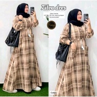 Zilva Dress Maxy Gamis Wanita Remaja Dewasa Simple Elegant