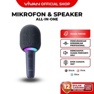 [NEW] VIVAN BluetoothKaraoke Speaker VS9 360° RGB Light Voice Changer Garansi 12 Bulan