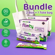Flimty Fiber Drink Detox Probiotic (2 Box & Totebag) | Halal Sugar-Free Detox Constipation Bloating