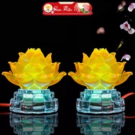 Lotus Altar Lamp, 7-Color Led TRUTH THIEN BEAUTY, Altar Lamp, Altar Decoration HSLL-15
