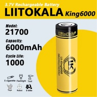 LiitoKala KING6000 21700 6000mah Rechargeable Battery 3.7V 1C discharge