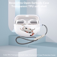 Suitable for Bose Ultra Open Earbuds Transparent Soft Shell Cute Cat Piglet Lanyard Bose QuietComfort Ear