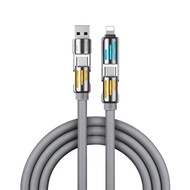 Ecily 240W 4 trong 1 USB C Cáp dữ liệu sạc nhanh Silicone lỏng đa chức năng hợp kim nhôm thích hợp c