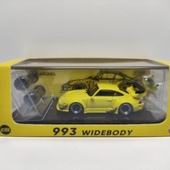 CM MODEL PORSCHE 993 RWB YELLOW SEALED
