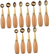 MAGICLULU 12 Pcs Fruit Digging Spoon Watermelon Spoon Cooking Spoon Cupcake Dough Scooper Melon Ball Maker Melon Ball Holder Silicone Spoon Wooden Spatula Milk Wood Wooden Spoon Ice Cream