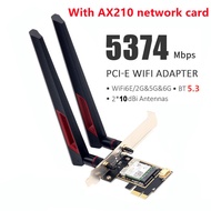 Bộ Chuyển Đổi Wi-Fi 6 Intel AX210 PCIe WiFi Máy Tính Để Bàn Bluetooth 5.2 3000Mbps 802.11ax AX210NGW
