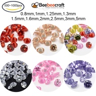 Beebeecraft 1000pcs Diamond Shape Grade A Cubic Zirconia Cabochons Faceted for Earring Bracelet Pendants Jewelry DIY Craft Making