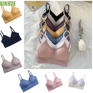 KIKO2E Wireless Bra, Easy To Clean Reusable Sports Underwear, V-neck Design Breathable Durable Adjustable Straps Yoga Bra Female