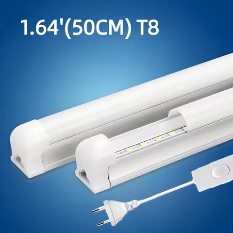 1.64FT High Bright T8 LED Tube Light Set 1-6PCS Integrated Lighting Aluminum Alloy Shell Bar Lamp Fo