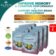 [Bundle of 6] ALAVIE Nutrix-BrainActiv 15s DHA藻油花旗参健脑益智强记忆力防脑雾延缓大脑衰老营养饮 *Brain Boost Nootropic Focus