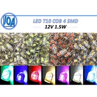 12V T10 W5W ICE Blue White Pink Purple Red Yellow COB LED Bulb lamp License Plate width lamp meter